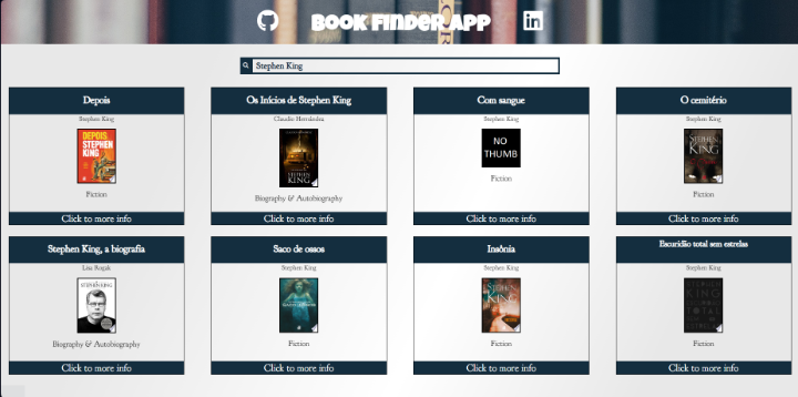 Imagem do website Book Finder